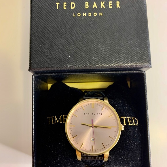 Super cute Ted Baker Rose Gold/Black Watch - Picture 3 of 4